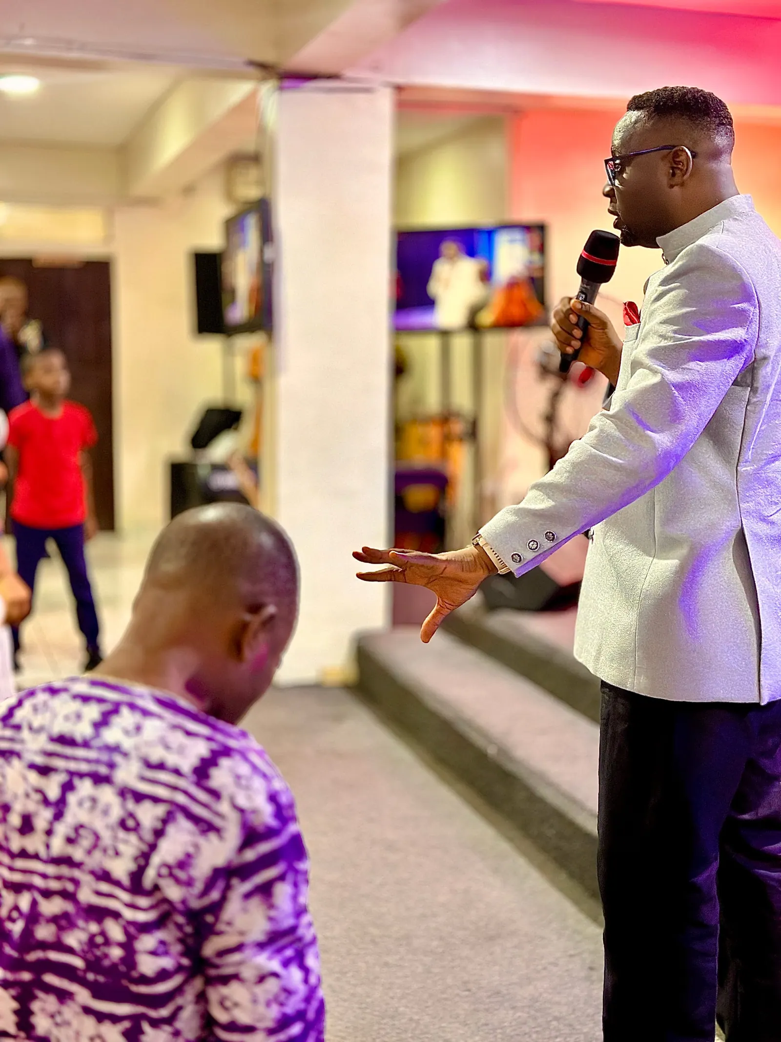 Members in worship